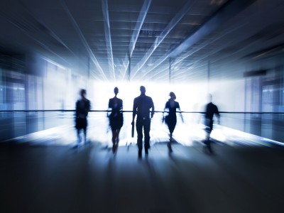 silhouettes of businesspeople